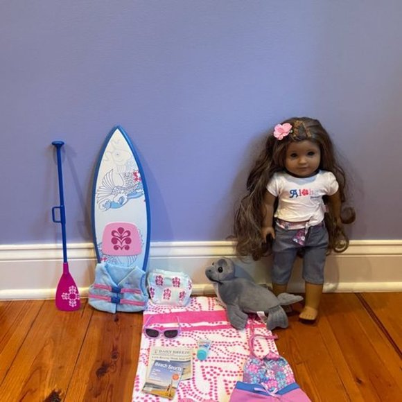 American Girl Kanani's Paddleboard/beach Set *doll of the year 2011 - Picture 2 of 3